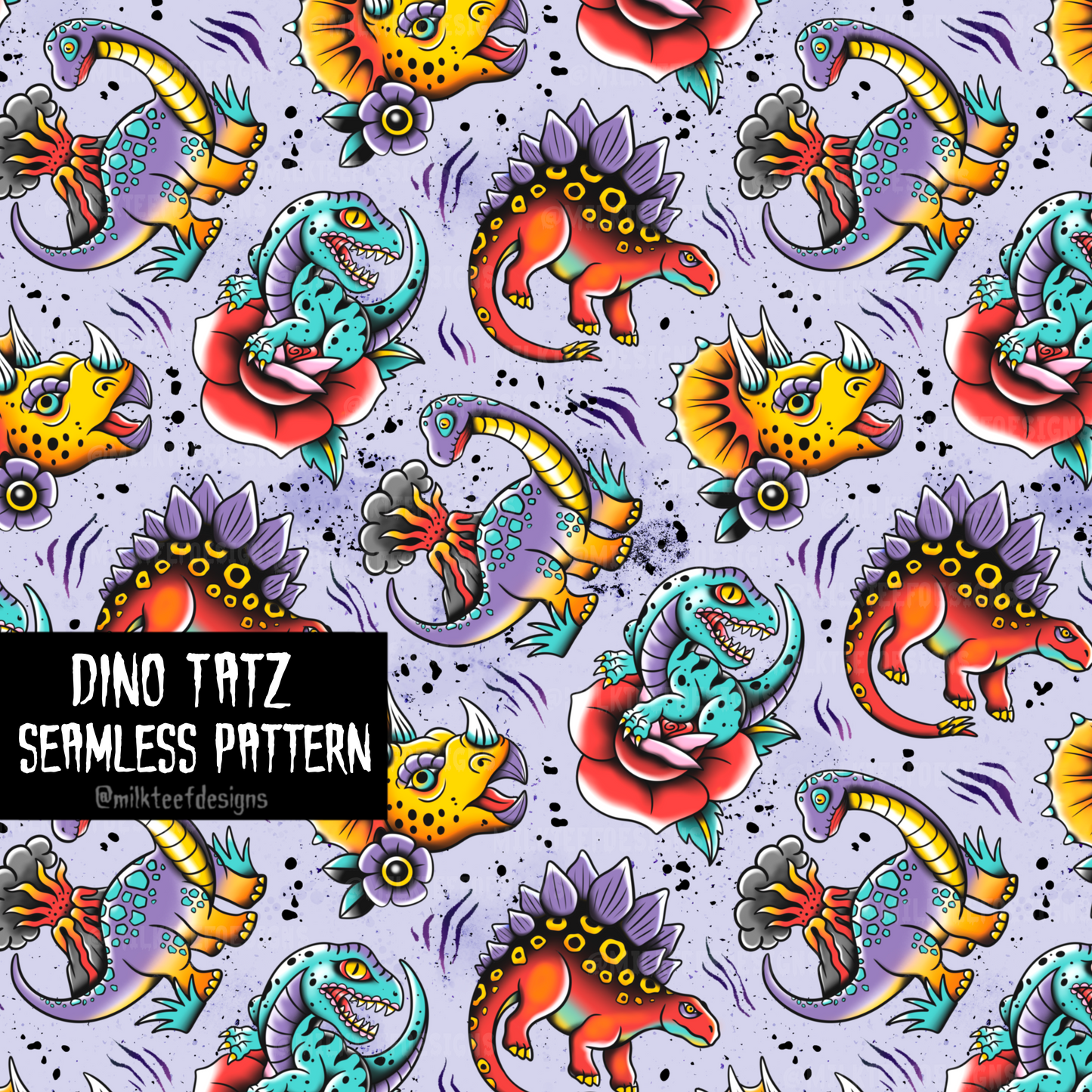 Dino Tatz / Seamless Pattern