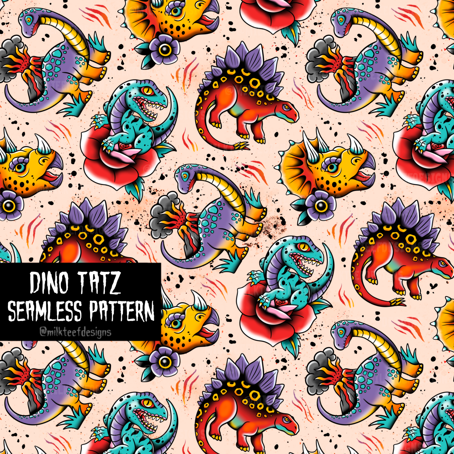 Dino Tatz / Seamless Pattern