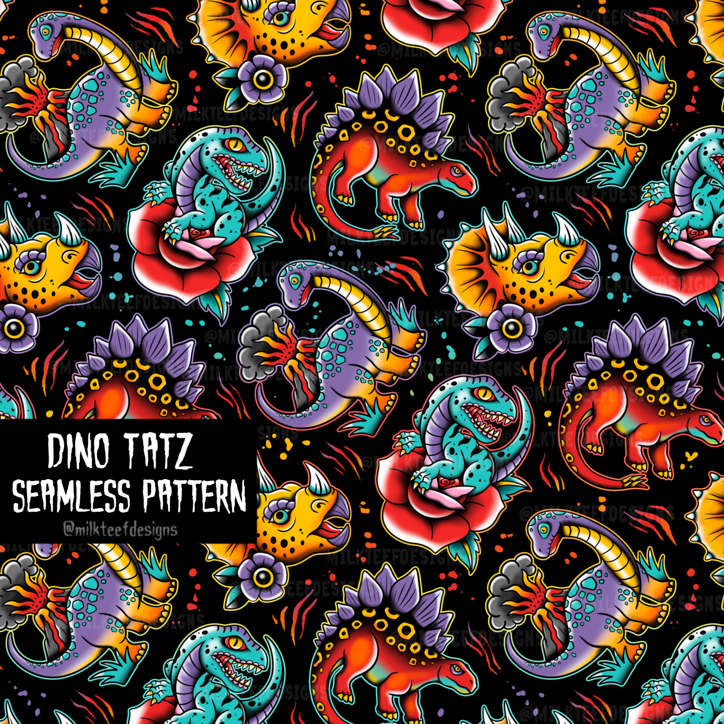 Dino Tatz / Seamless Pattern