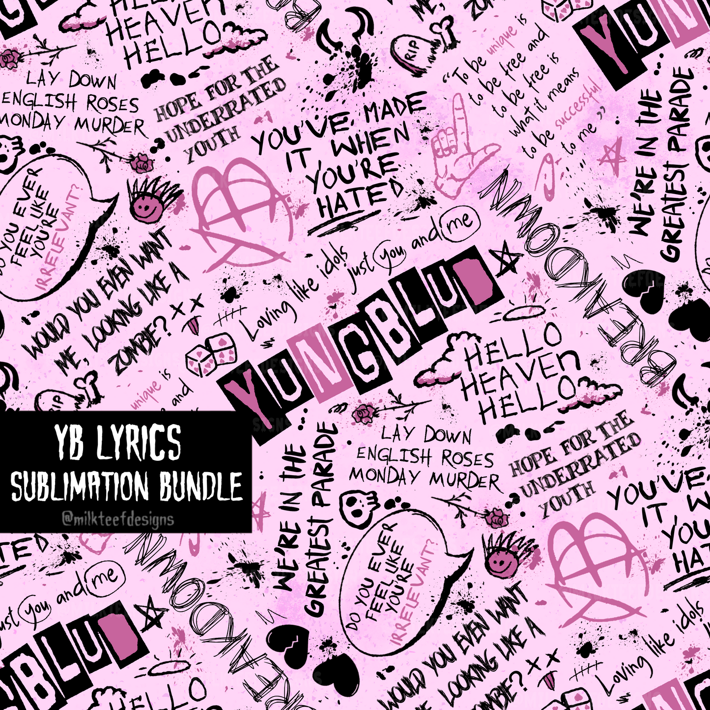 YB Lyrics / Seamless Pattern