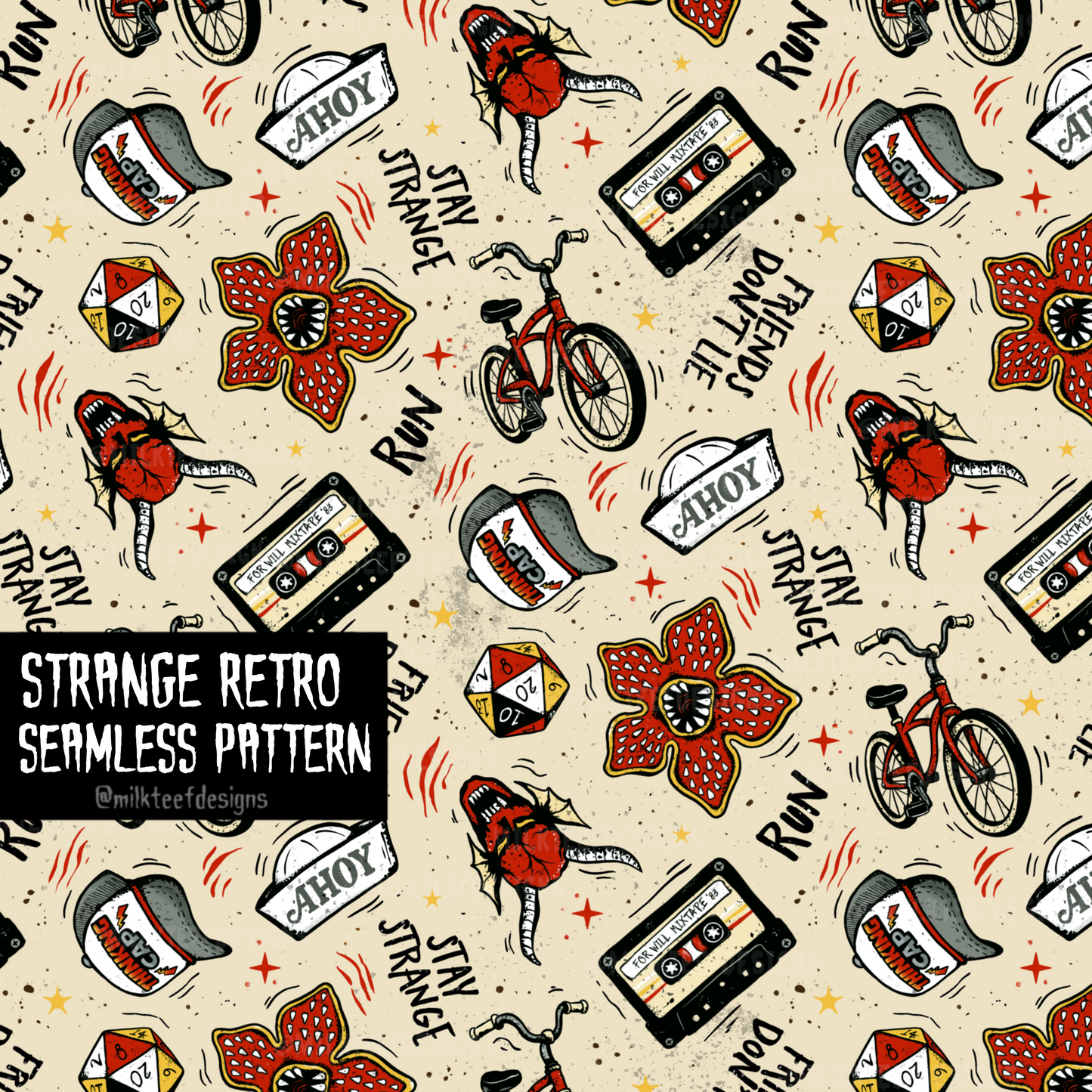 Strange Retro / Seamless Pattern