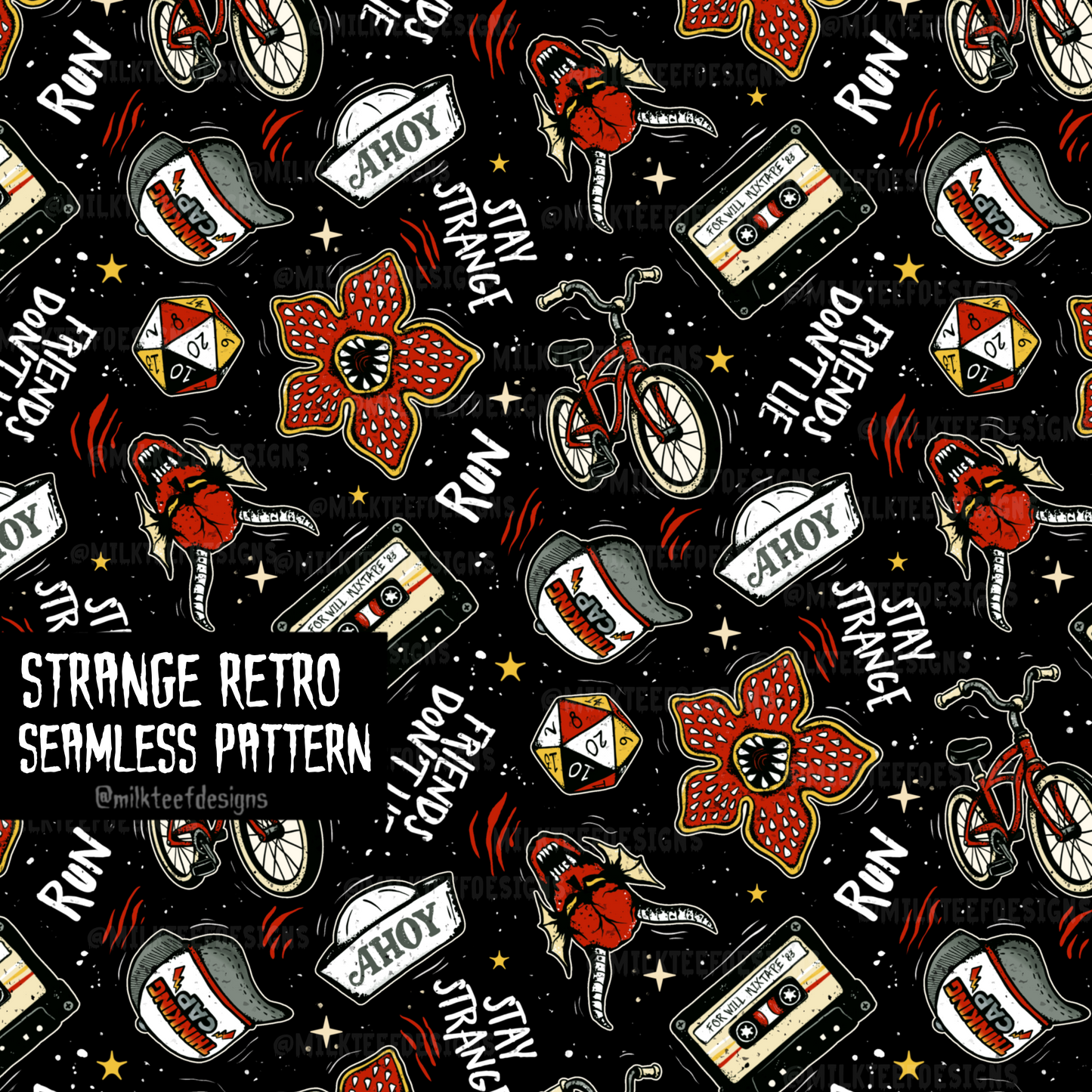 Strange Retro / Seamless Pattern