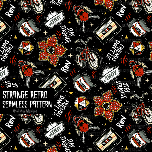 Strange Retro / Seamless Pattern