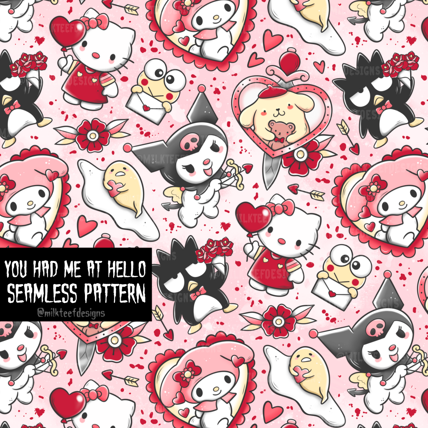 You Had Me At Hello  / Seamless Pattern