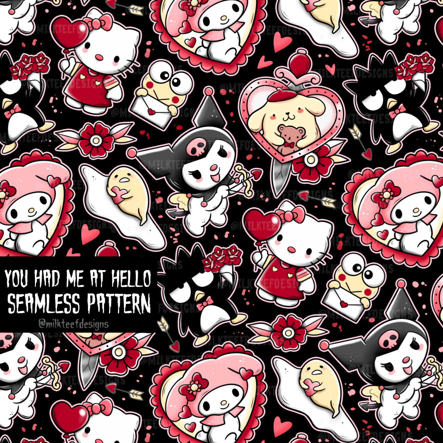 You Had Me At Hello  / Seamless Pattern