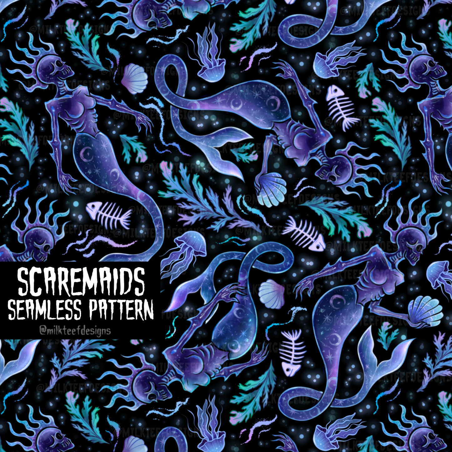 Scaremaids / Seamless Pattern (plus Moxie Market Freebie Seamless)