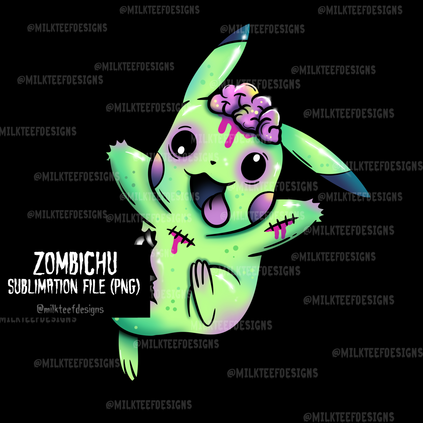 Zombichu / Sublimation Design (PNG)