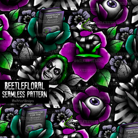 Beetlefloral / Seamless Pattern