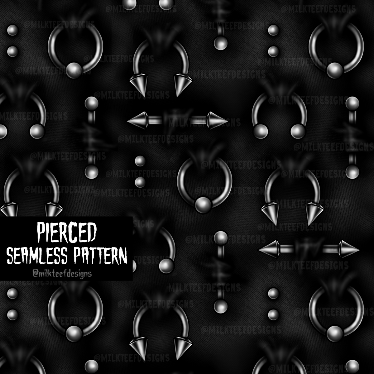 Endless Chain Piercing Pattern Pierced / Seamless Pattern – milkteefdesigns