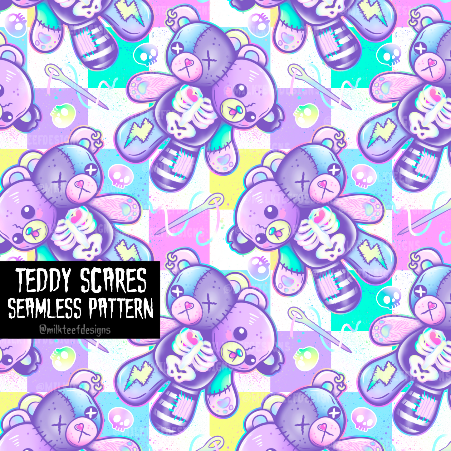 Teddy Scares / Seamless Pattern