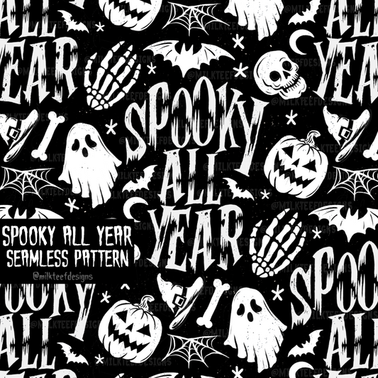 Spooky All Year / Seamless Pattern