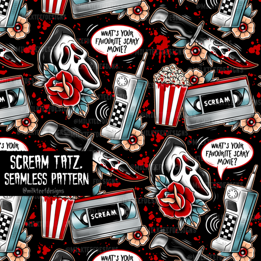 Scream Tatz / Seamless Pattern