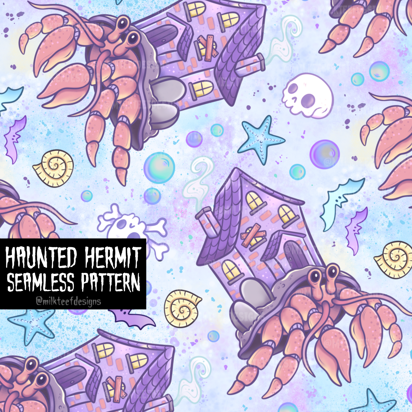 Haunted Hermit / Seamless Pattern