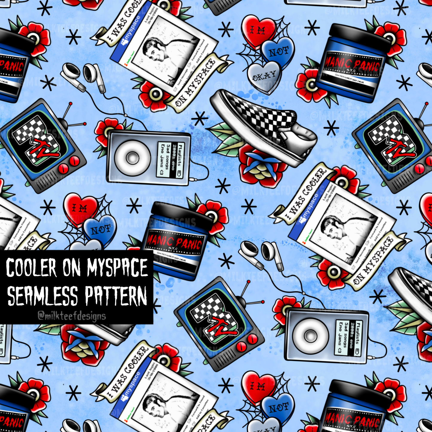 Cooler on Myspace  / Seamless Pattern