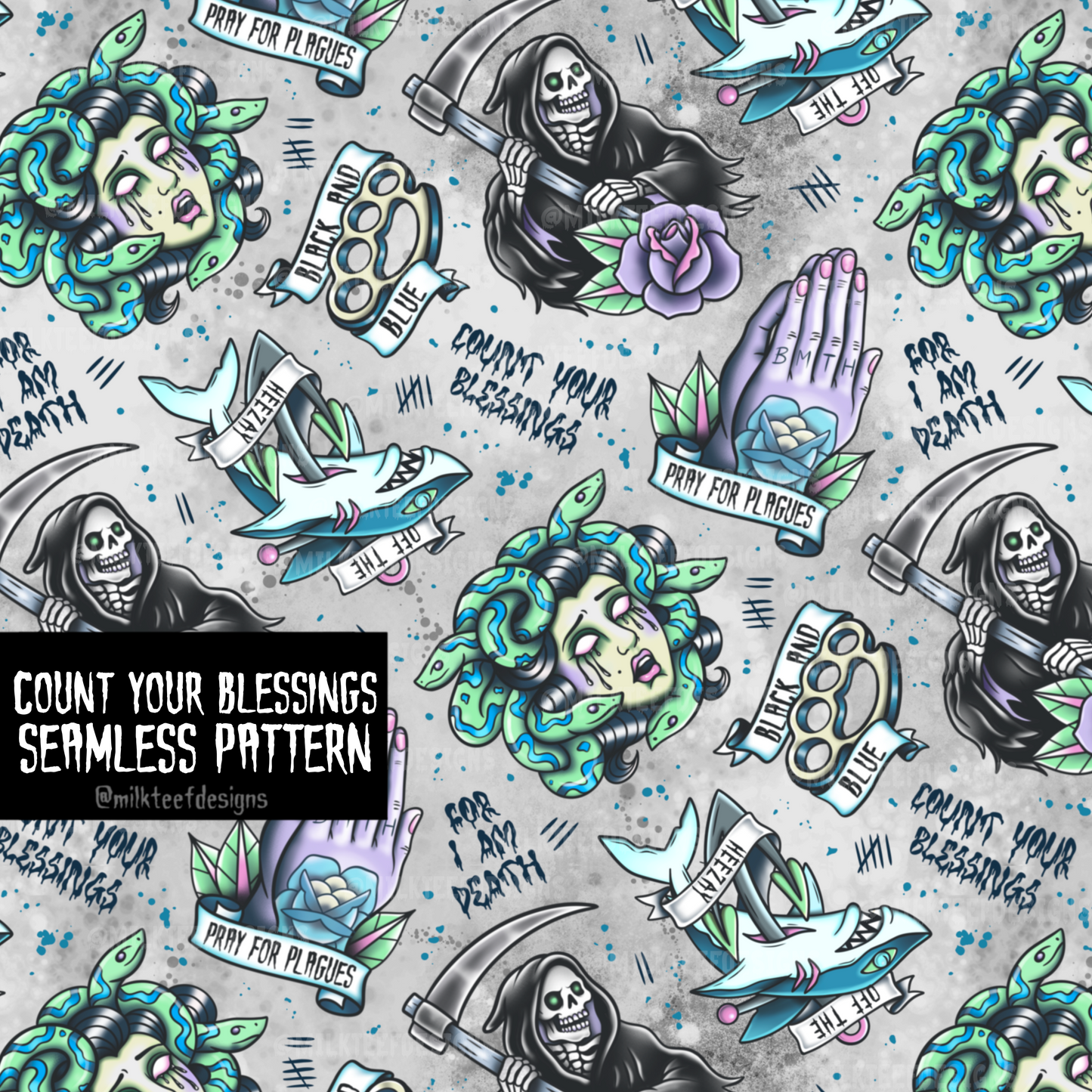 Count Your Blessings / Seamless Pattern