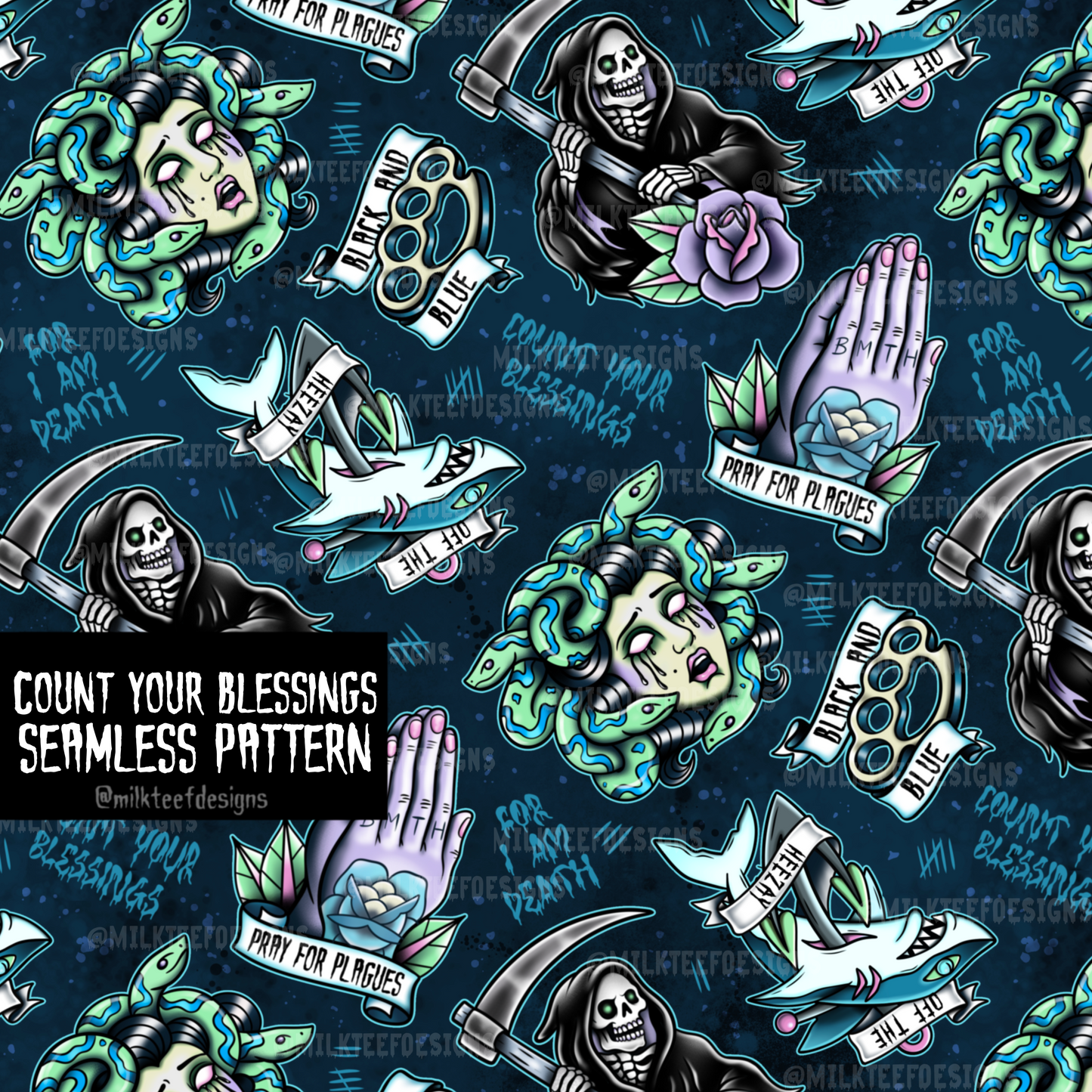 Count Your Blessings / Seamless Pattern