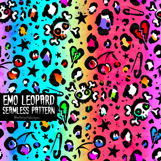 Emo Leopard  / Seamless Pattern