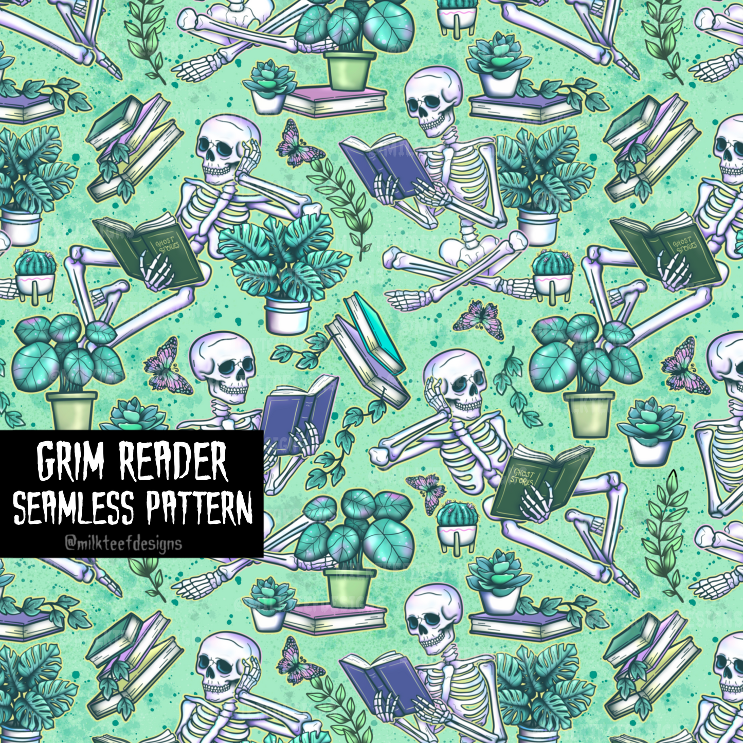 Grim Reader / Seamless Patterns