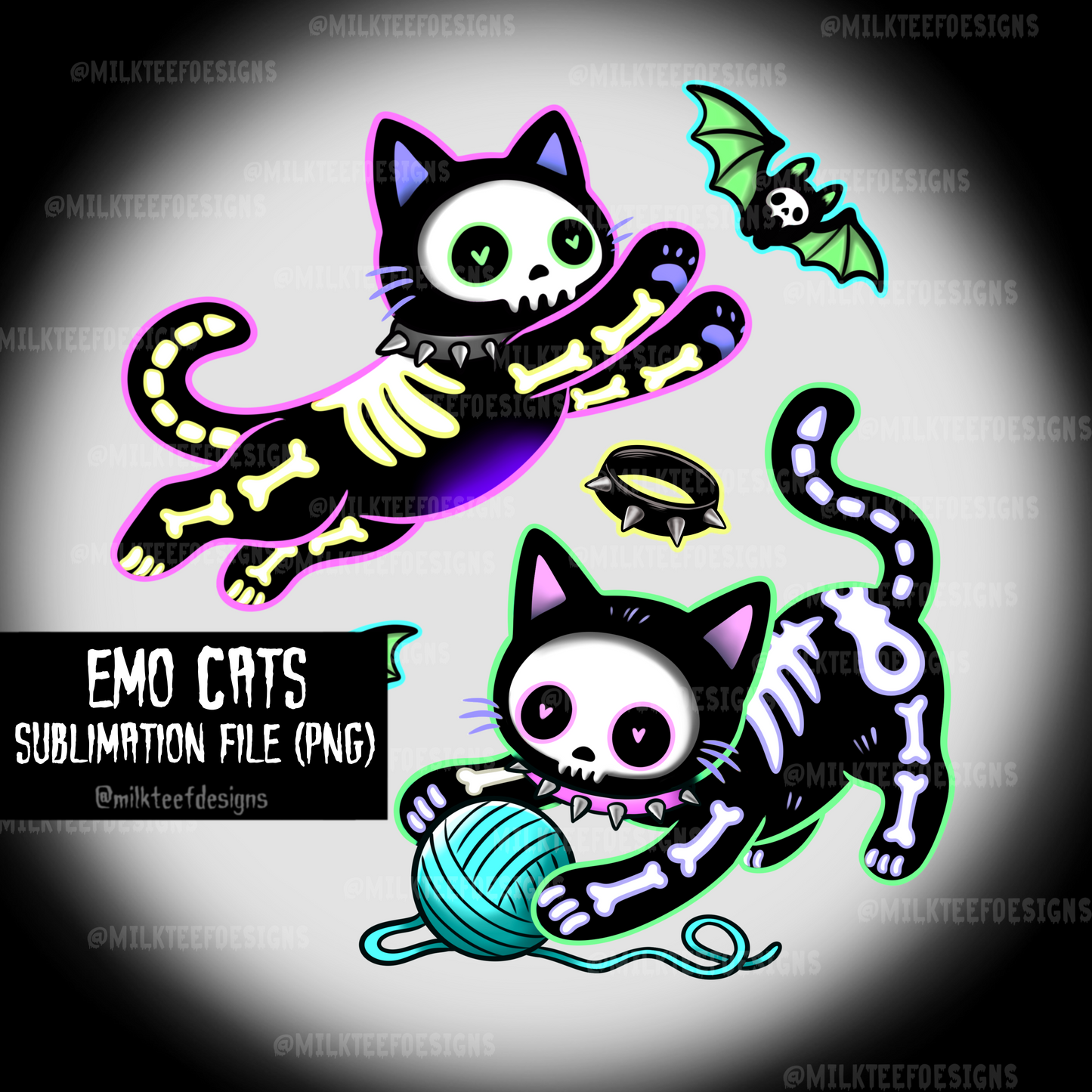 Emo Cats /  Sublimation Bundle and T-shirt design