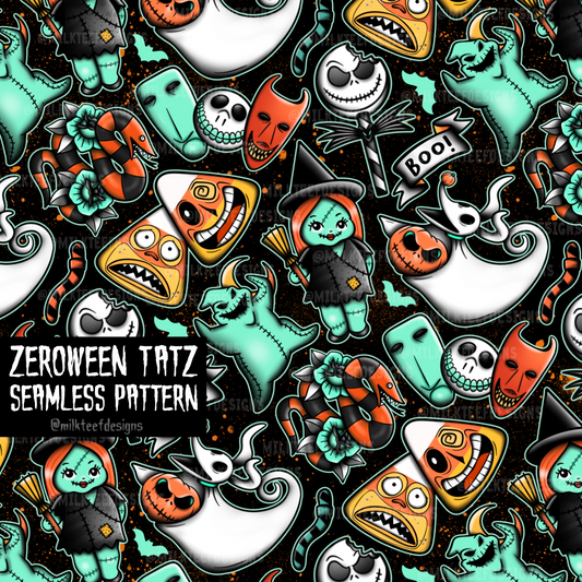 Zeroween Tatz / Seamless Pattern