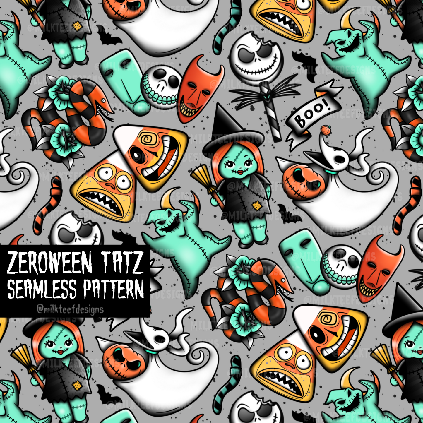 Zeroween Tatz / Seamless Pattern