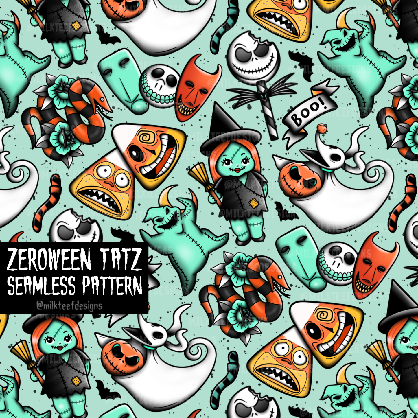 Zeroween Tatz / Seamless Pattern