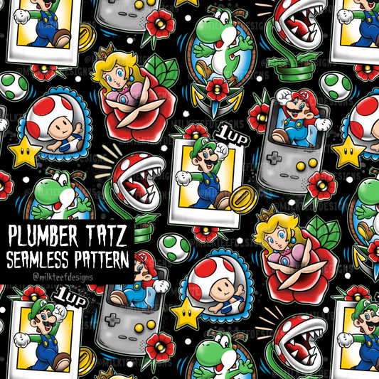 Plumber Tatz / Seamless Pattern
