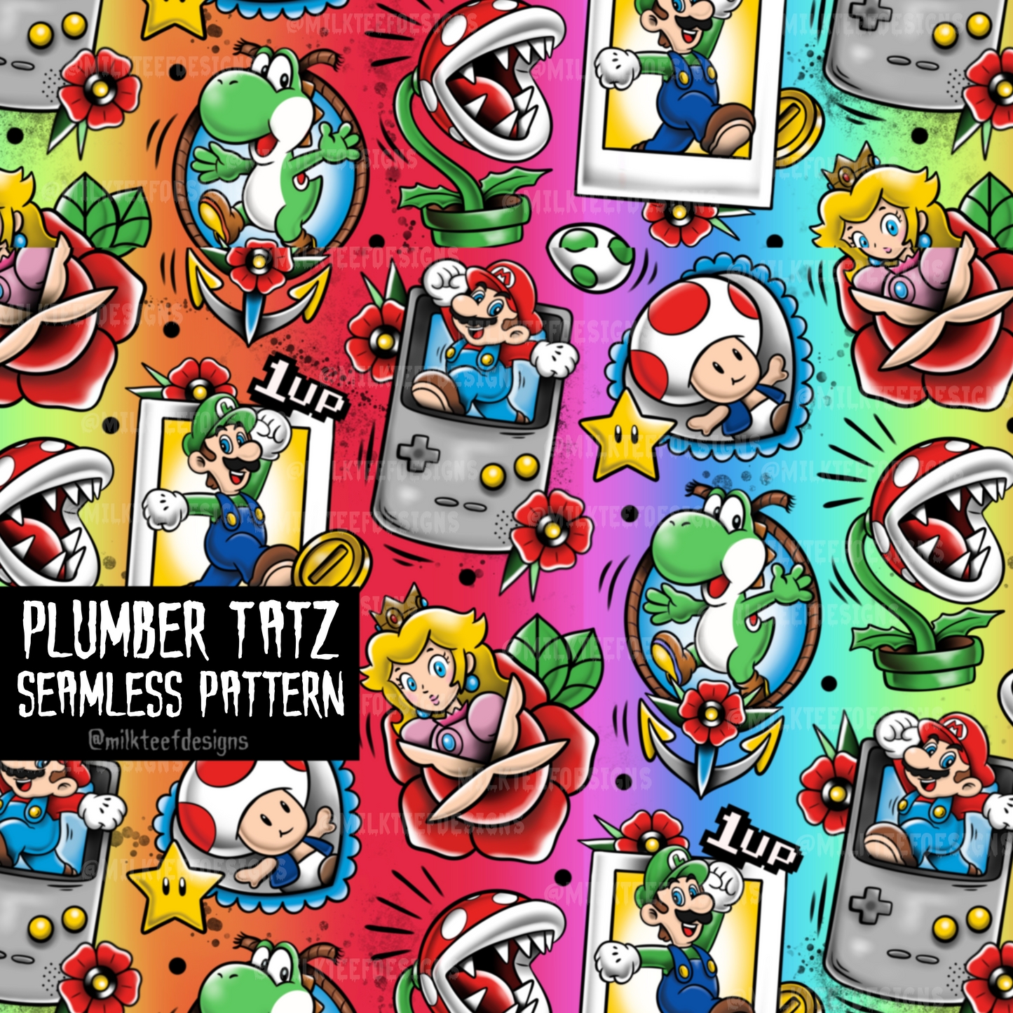 Plumber Tatz / Seamless Pattern