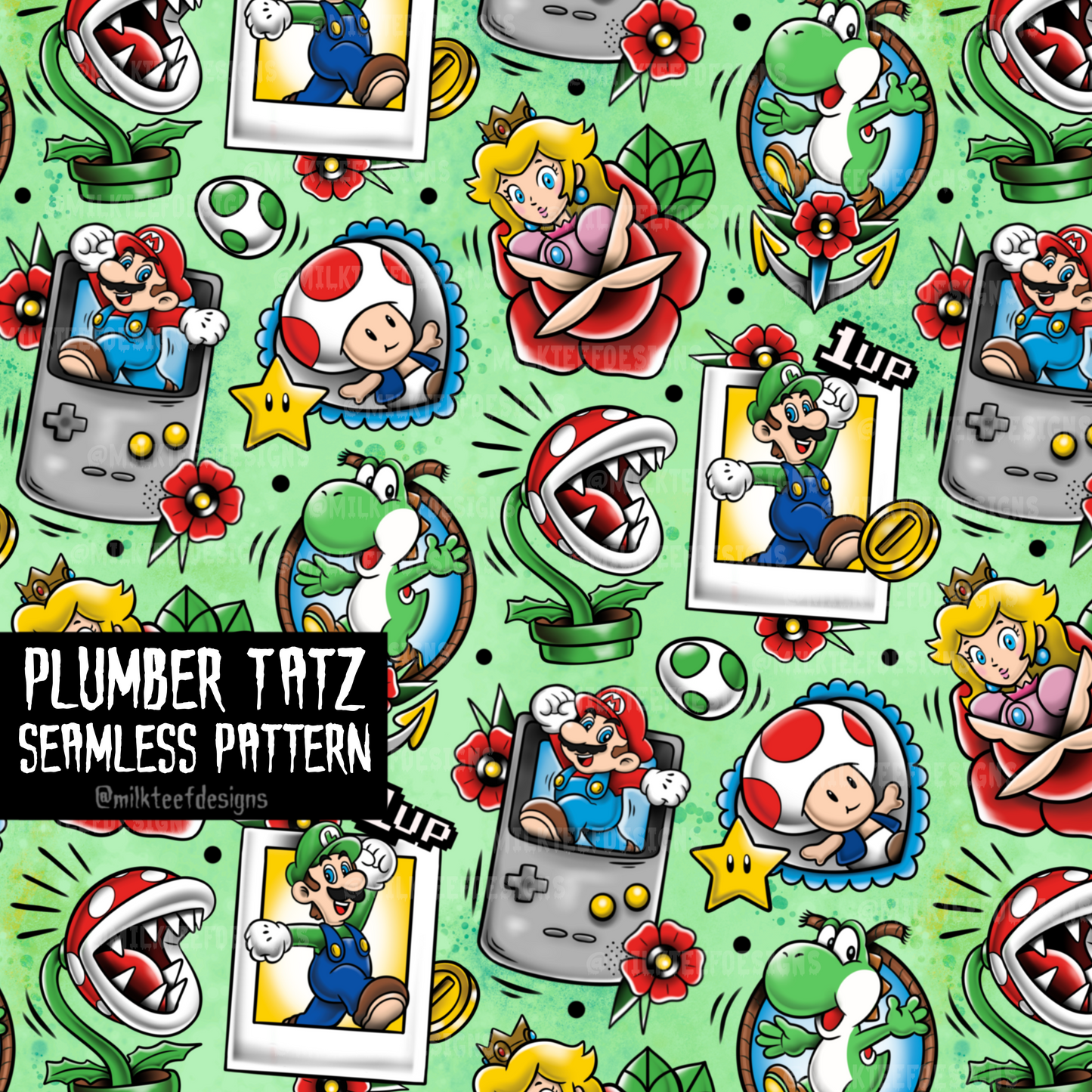 Plumber Tatz / Seamless Pattern
