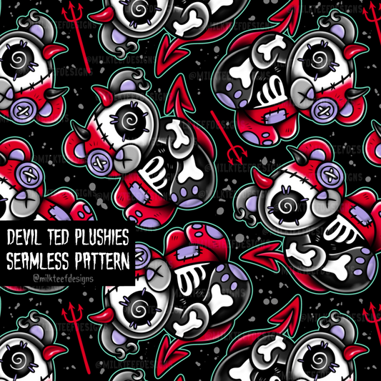 Devil Ted Plushies / Seamless Design