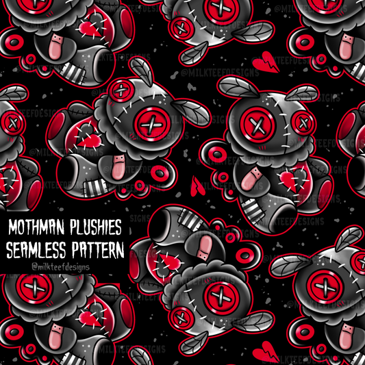Mothman Plushies / Seamless Design