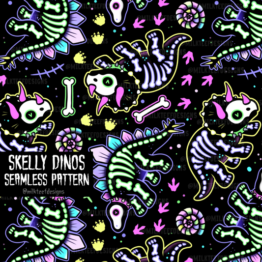 Skelly Dinos / Seamless Design