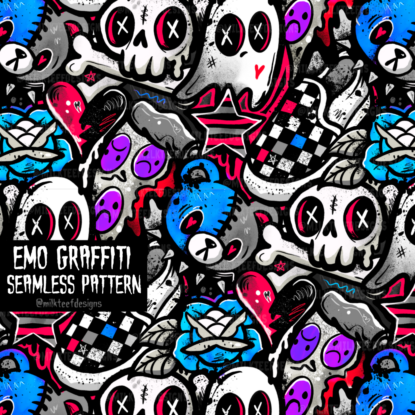 Emo Graffiti / Seamless Design