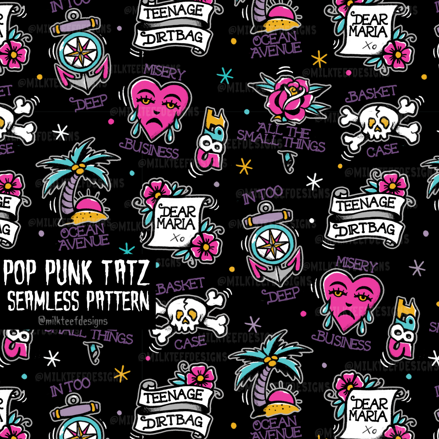 Pop Punk Tatz / Seamless Design
