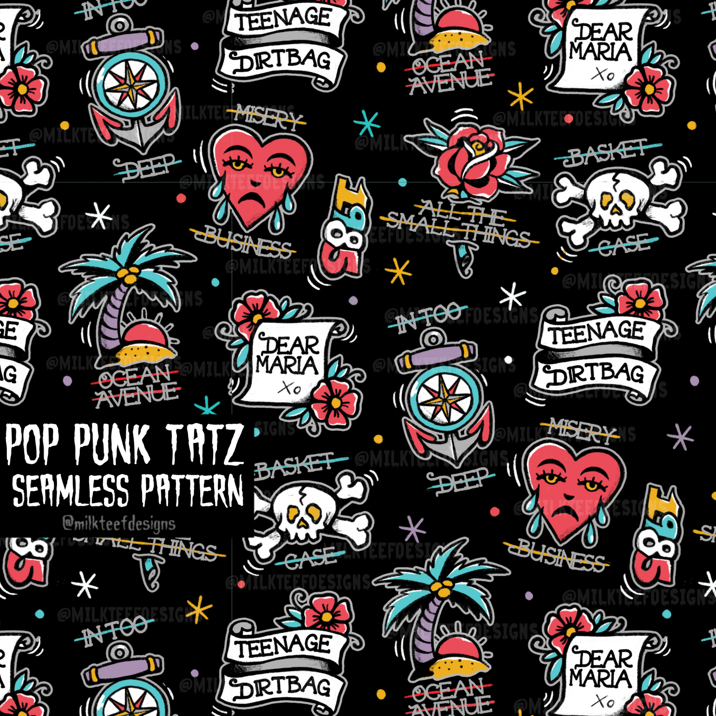 Pop Punk Tatz / Seamless Design