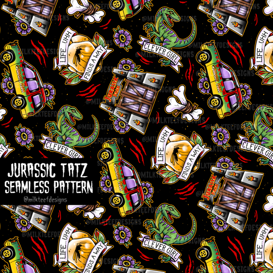 Jurassic Tatz / Seamless Pattern