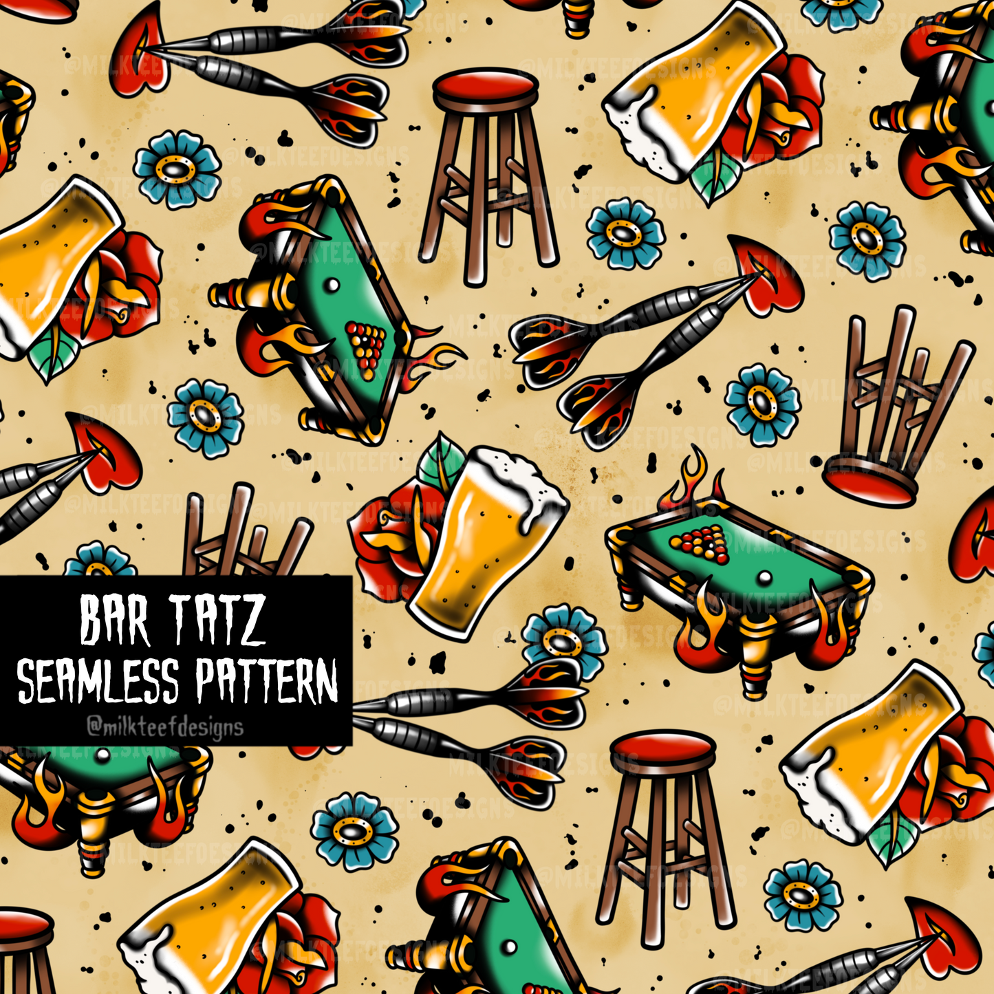 Bar Tatz / Seamless Pattern