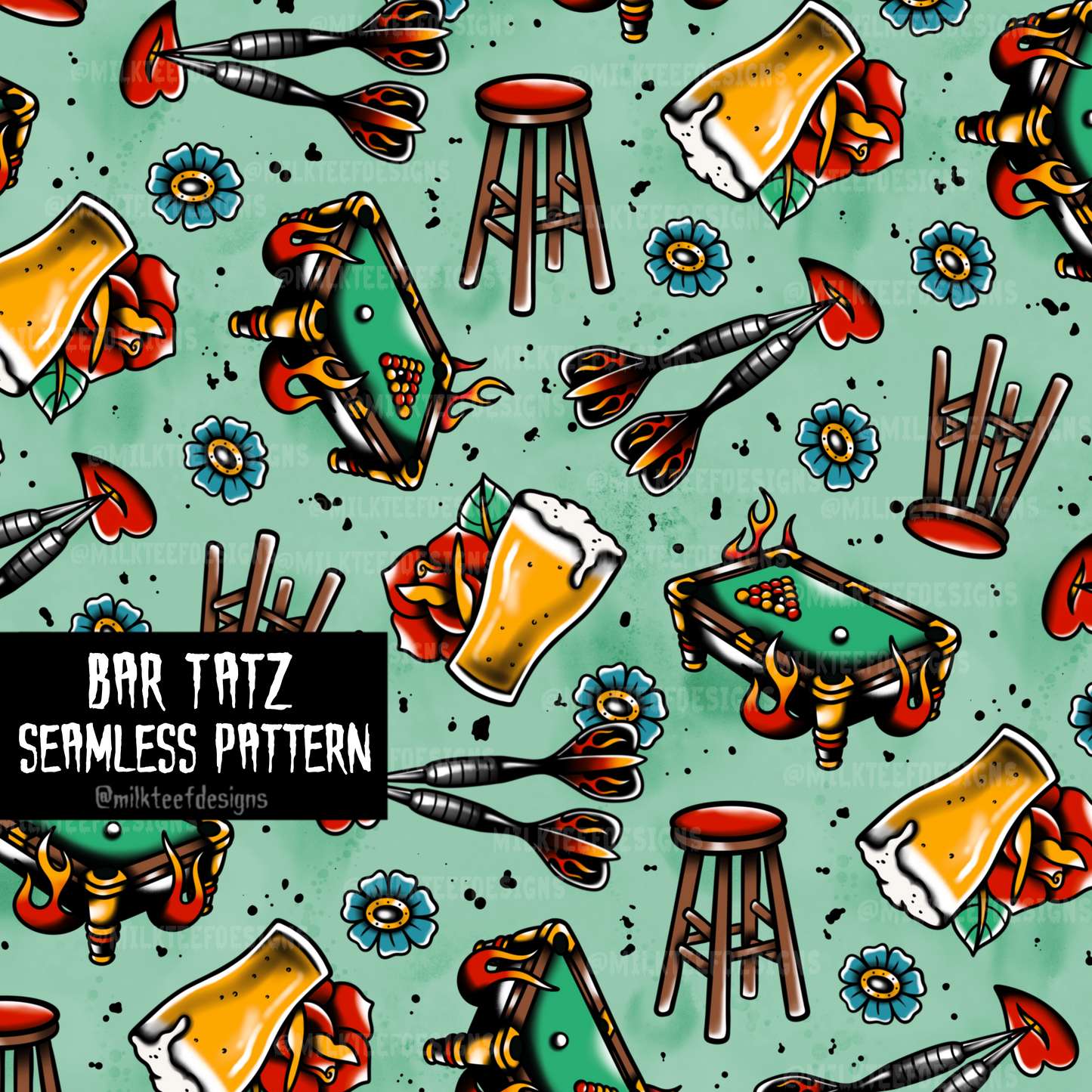 Bar Tatz / Seamless Pattern