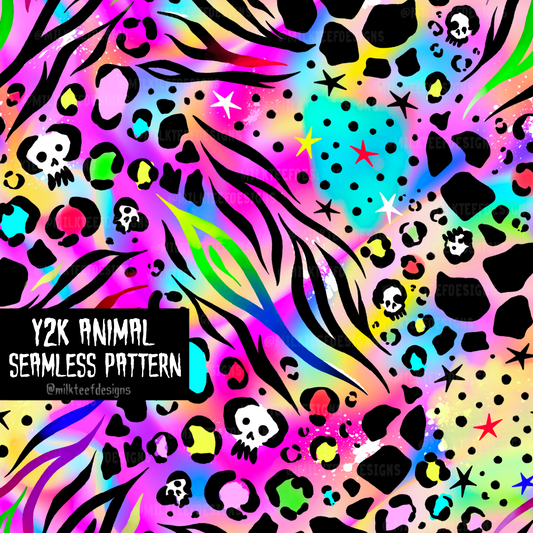 Y2K Animal / Seamless Pattern