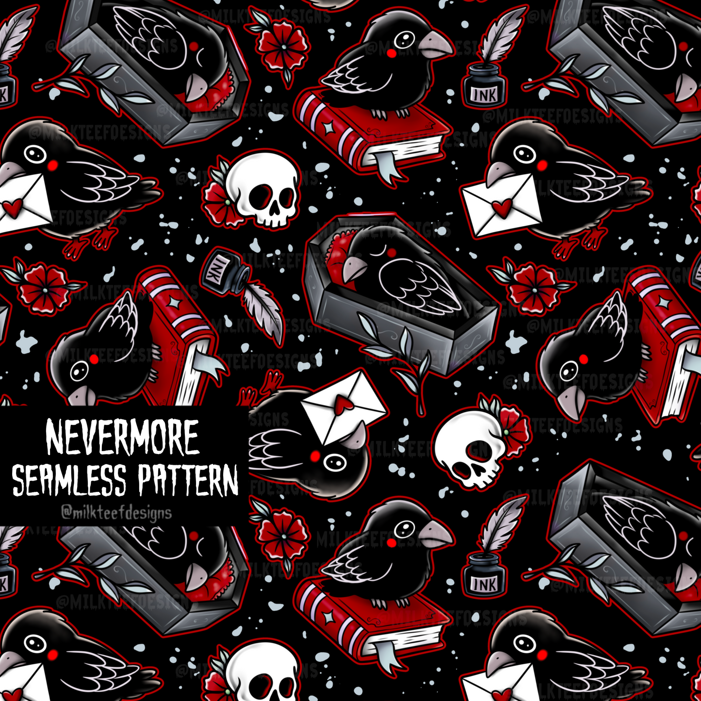 Nevermore / Seamless Pattern