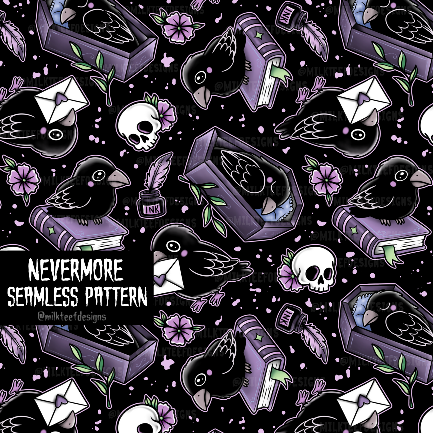 Nevermore / Seamless Pattern
