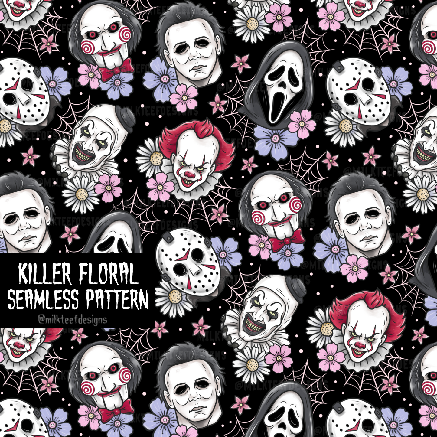 Killer Floral / Seamless Pattern