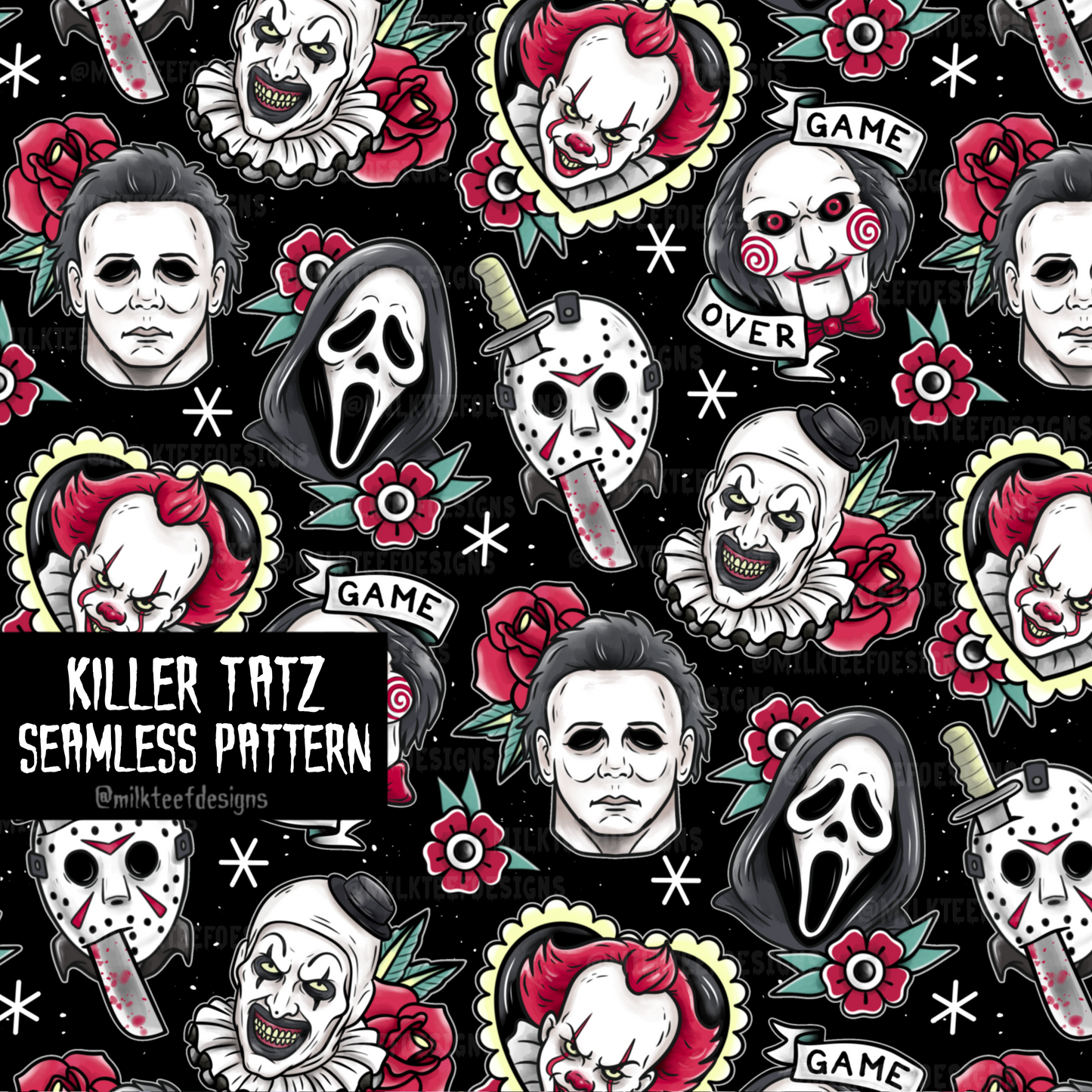 Killer Tatz / Seamless Pattern