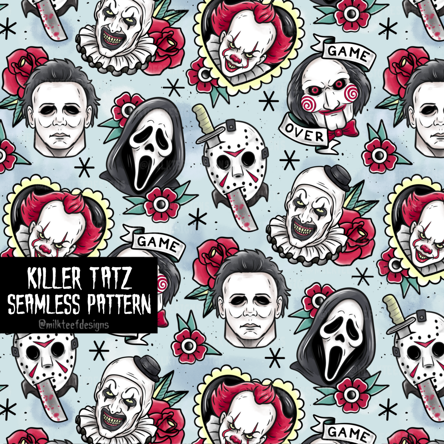 Killer Tatz / Seamless Pattern