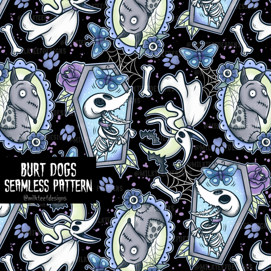 Burt Dogs / Seamless Pattern