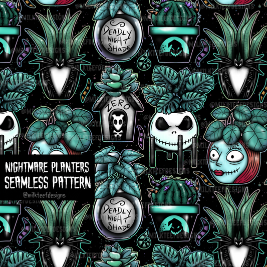 Nightmare Planters / Seamless Pattern