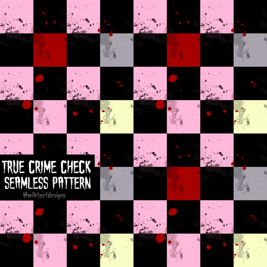 True Crime Check / Seamless Pattern