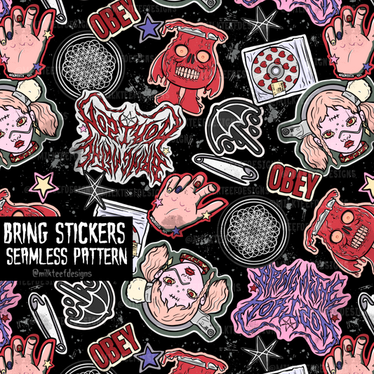 Bring Stickers / Seamless Pattern