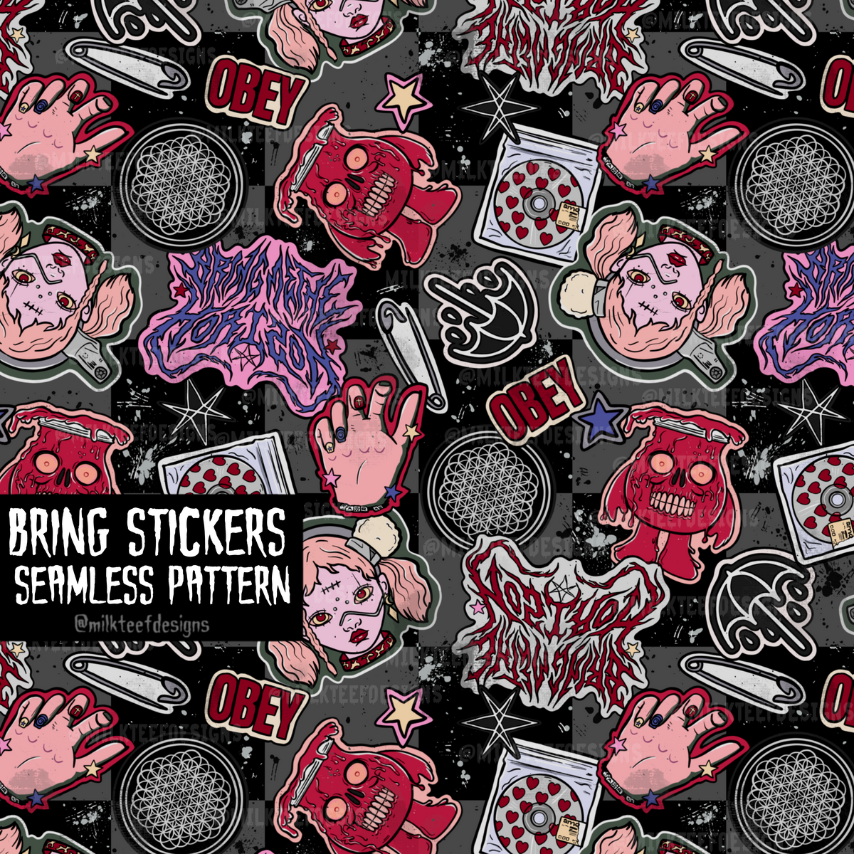 Bring Stickers / Seamless Pattern