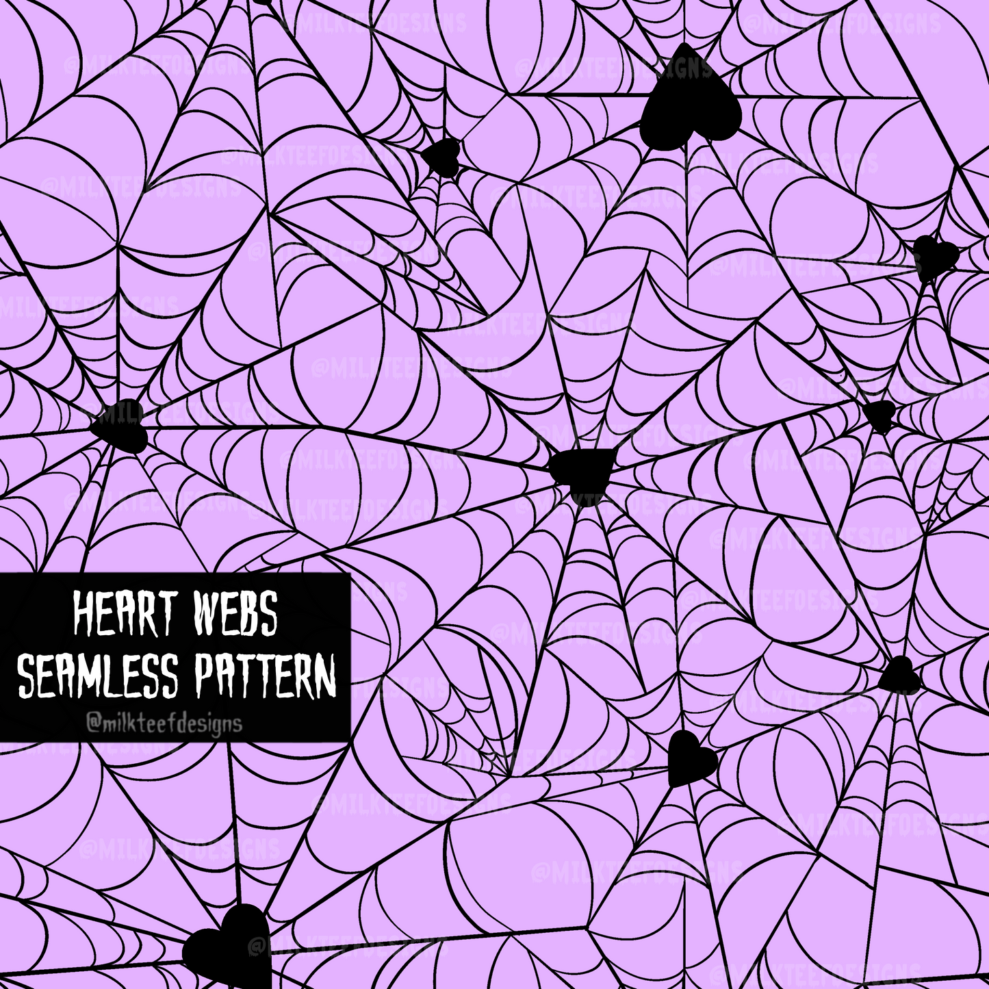 Heart Webs / Seamless Pattern